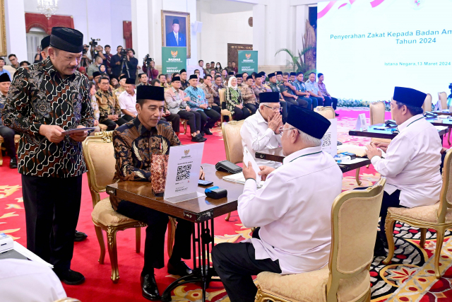 20240314 Serahkan Zakat ke Baznas Presiden Jokowi Harap Disalurkan Tepat Sasaran