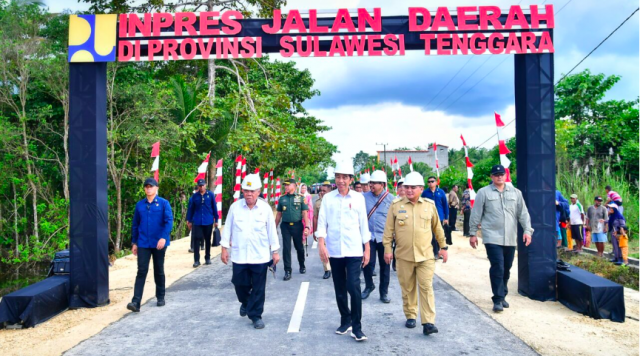 20240514 Resmikan Pelaksanaan Inpres Jalan Daerah di Sulawesi Tenggara Presiden Percepat Mobilitas Orang dan Logistik