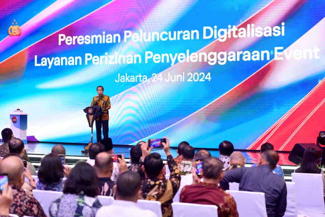20240625 Presiden Jokowi Luncurkan Digitalisasi Layanan Perizinan Penyelenggaraan Event