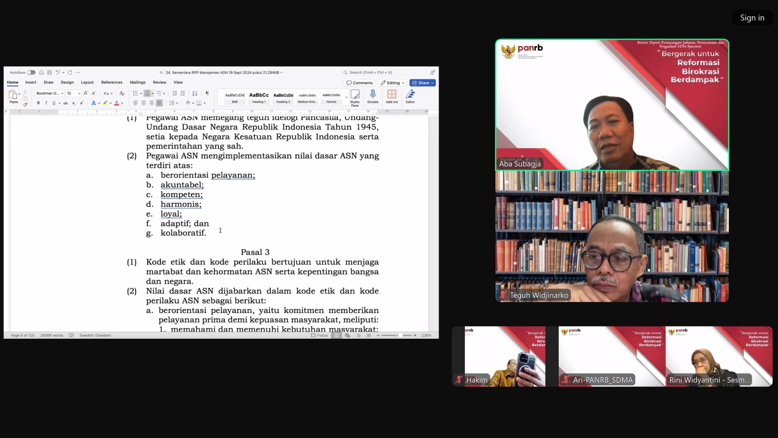 20240920 MENTERI Rapat Pimpinan Kementerian PANRB 6