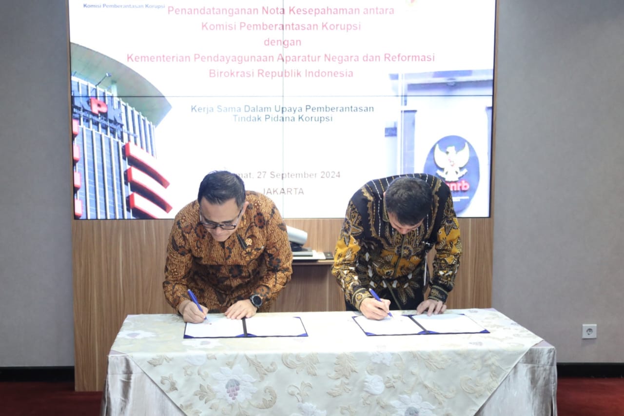 20240927 Penandatanganan Nota Kesepahaman Kerja Sama dalam Upaya Pemberantasan Tindak Pidana Korupsi dengan KPK 13