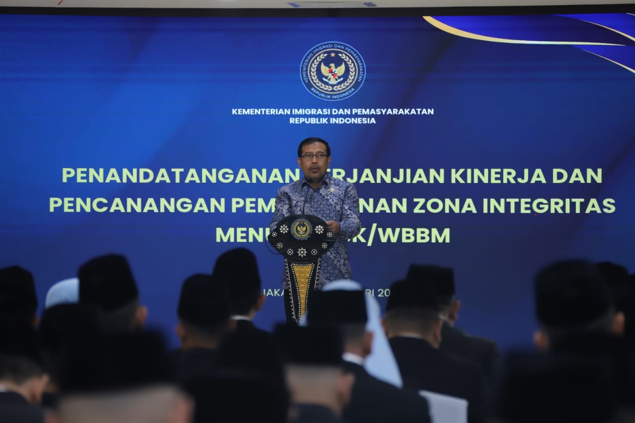 20250114 Pelantikan PPT Pratama Pencanangan ZI dan Penandatanganan PK Kementerian Imipas 17