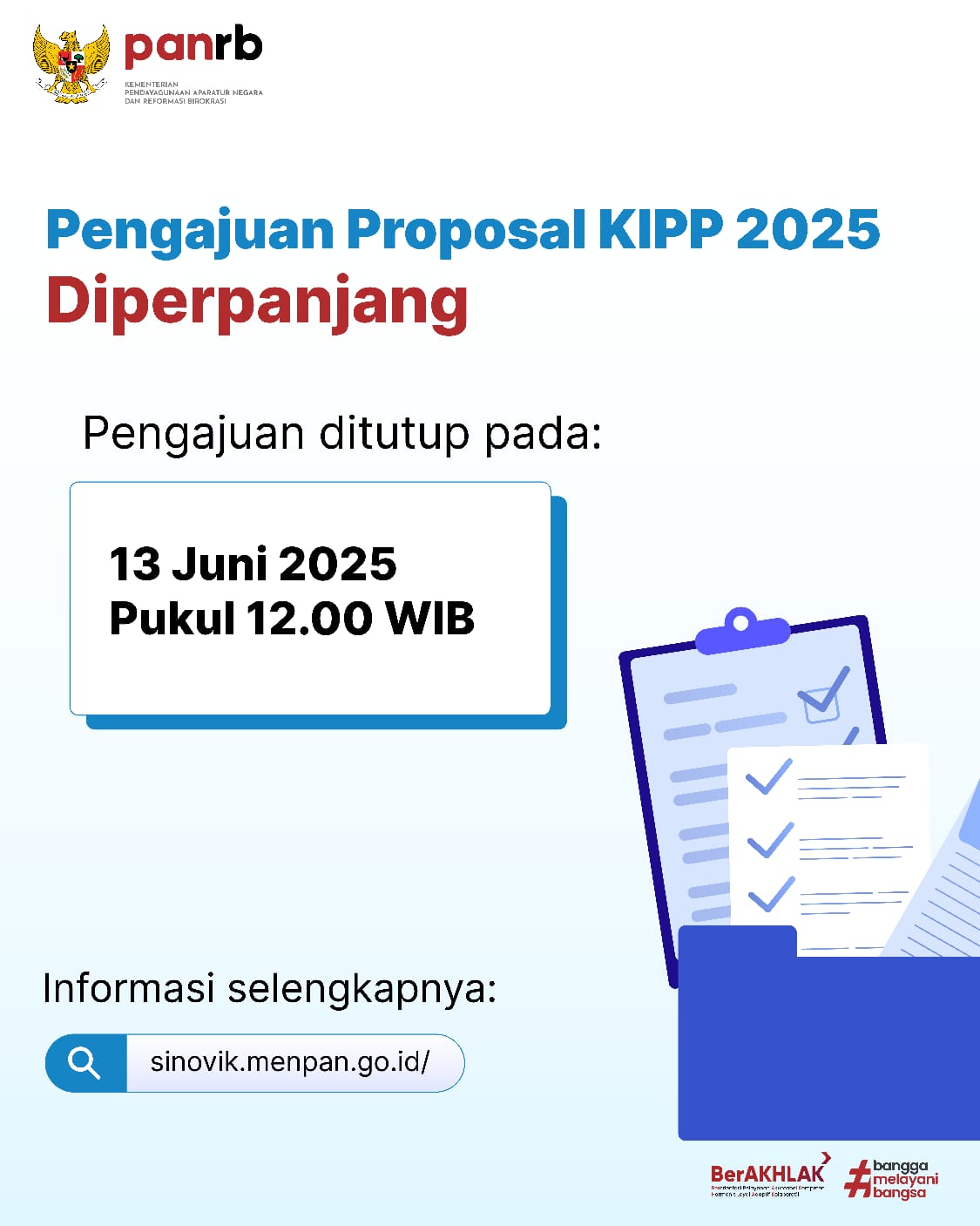 20250603 Beri Kesempatan Instansi Pemerintah Pengajuan Proposal KIPP Diperpanjang 1