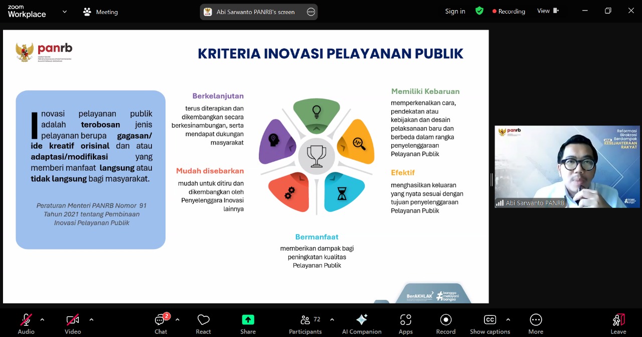 20250319 Pembinaan Inovasi Pelayanan Publik pada Hub JIPP lingkup Provinsi Sulawesi Barat 4