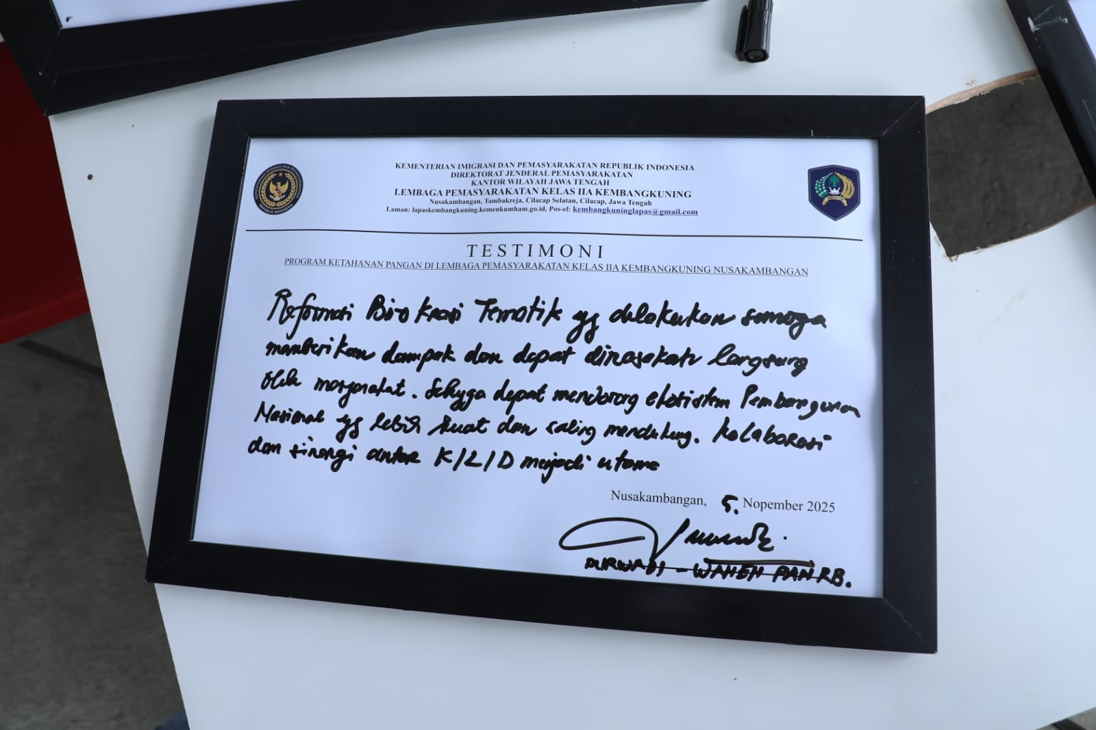 20251105 Kunjungan Wamen PANRB ke BLK Nusakambangan 11