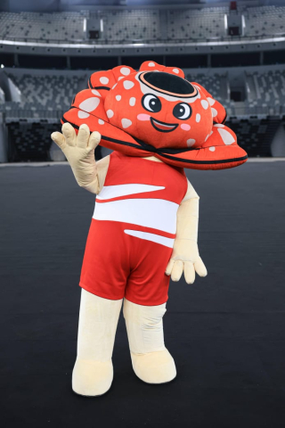20250910 Nodi Rafflesia Raksasa yang Jadi Maskot Kejuaraan Dunia Senam 2025 di Jakarta
