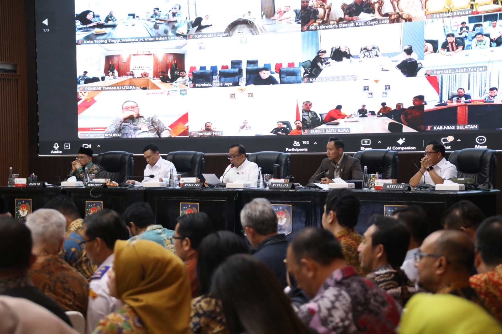 20260115 Rakor Satgas Percepatan Rehabilitasi dan Rekonstruksi Pasca Bencana di Wilayah Sumatra Dagri 6