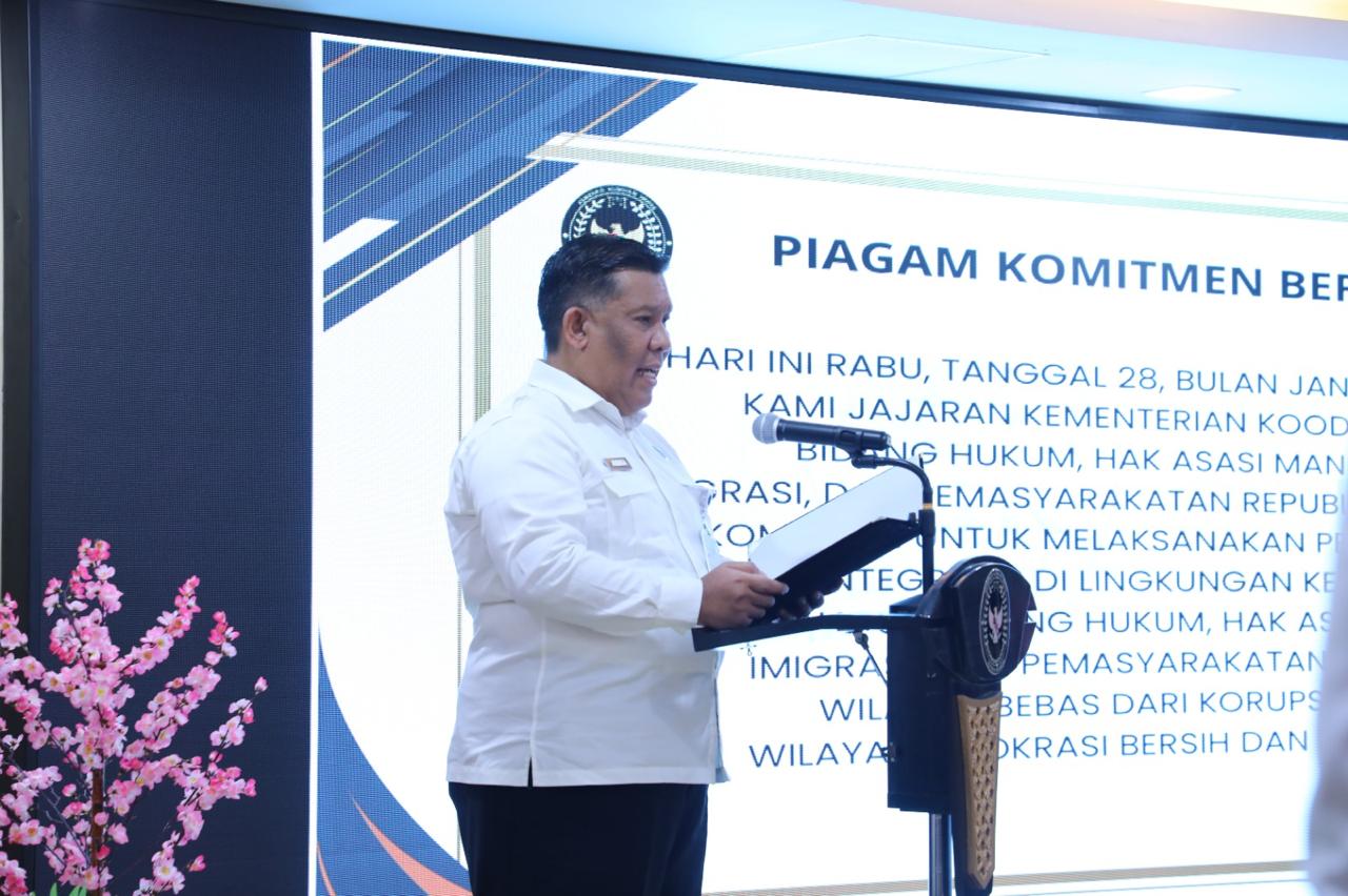 20260128 Pencanangan Pembangunan ZI Penandatanganan Pakta Integritas dan Perjanjian Kerja Tahun 2026 di lingkungan Kemenko Kumham Imipas 13