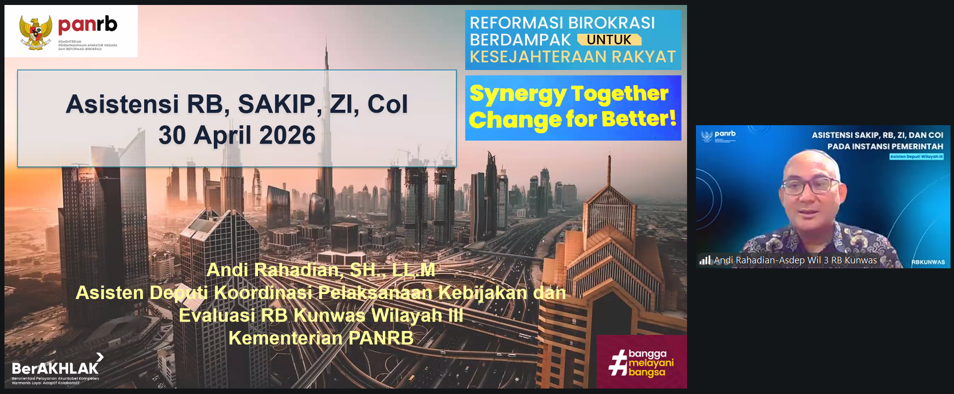20260430 Asistensi RB SAKIP ZI dan Pengelolaan Konflik Kepentingan di Instansi Pemerintah 1