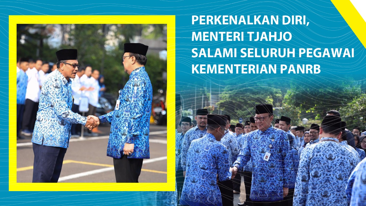 20191029 Perkenalkan Diri Menteri Tjahjo Salami Seleruh Pegawai Kementerian PANRB