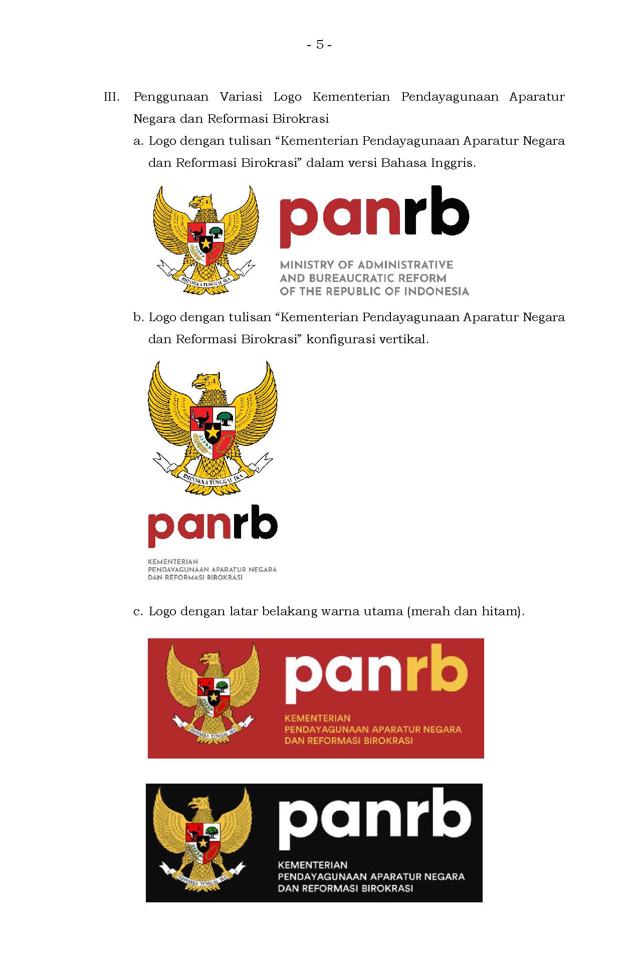 20210812 Kepmen PANRB No.1021 Tentang Penetapan Logo Kementerian PANRB Page 5