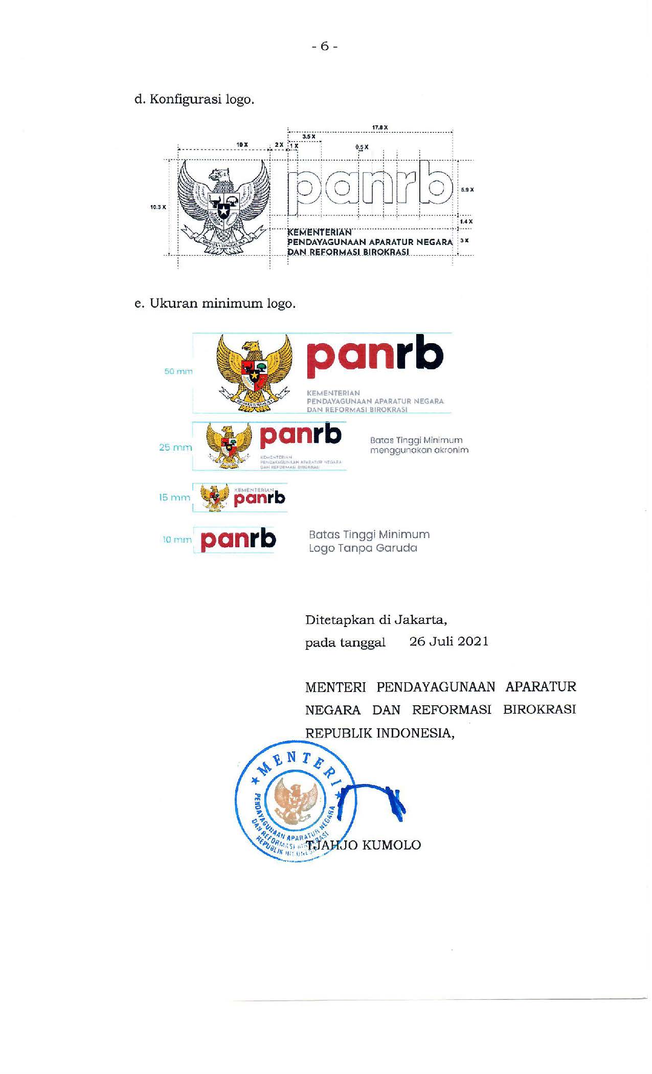20210812 Kepmen PANRB No.1021 Tentang Penetapan Logo Kementerian PANRB Page 6